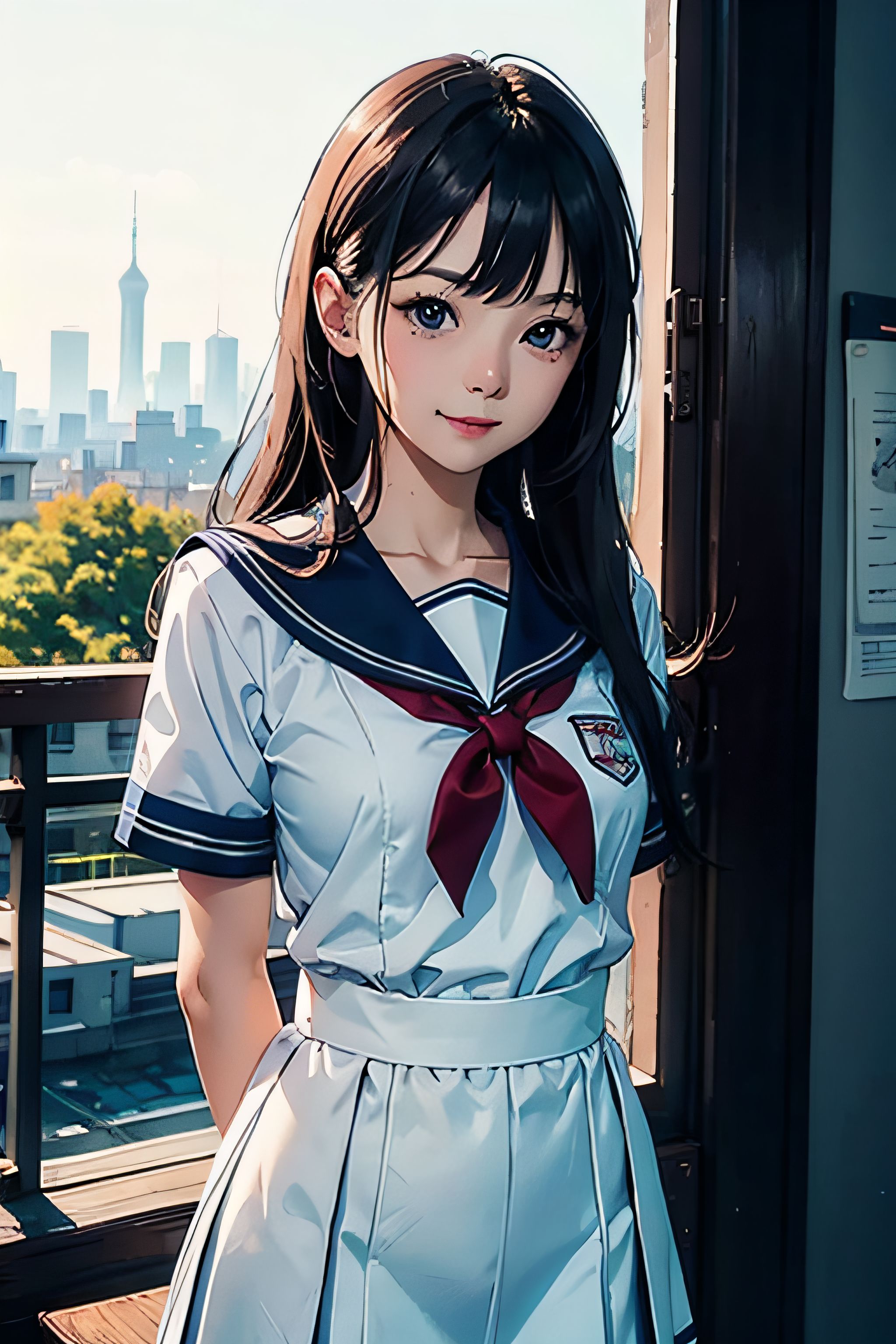 学院风穿搭,二次元美少女,4k高清壁纸