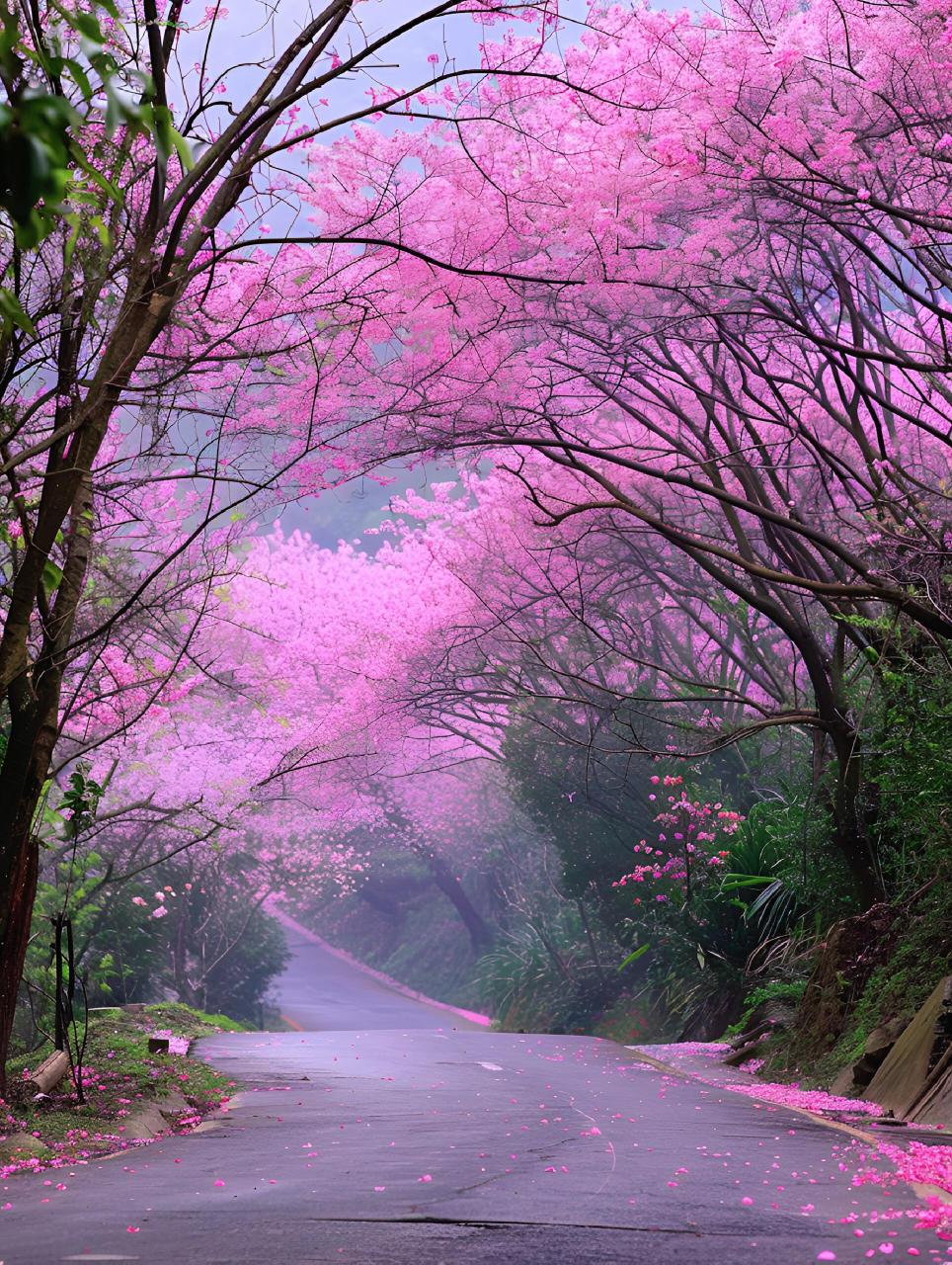 懒樱花小路图片图片