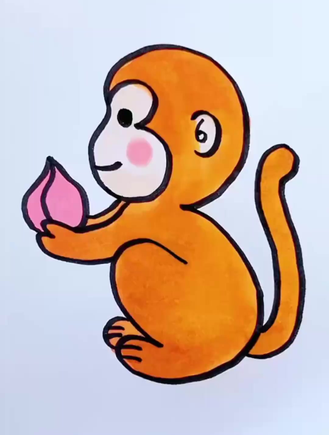 组队一起学画小猴子吧