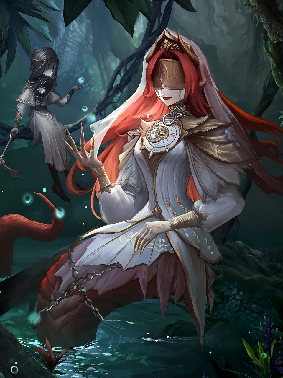 《第五人格》中的梦之女巫伊德海拉,源自克苏鲁神话,以神秘莫测形象和