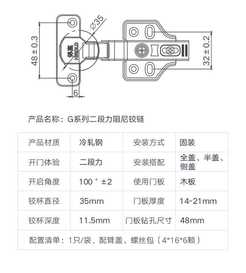 悍高铰链真伪图片