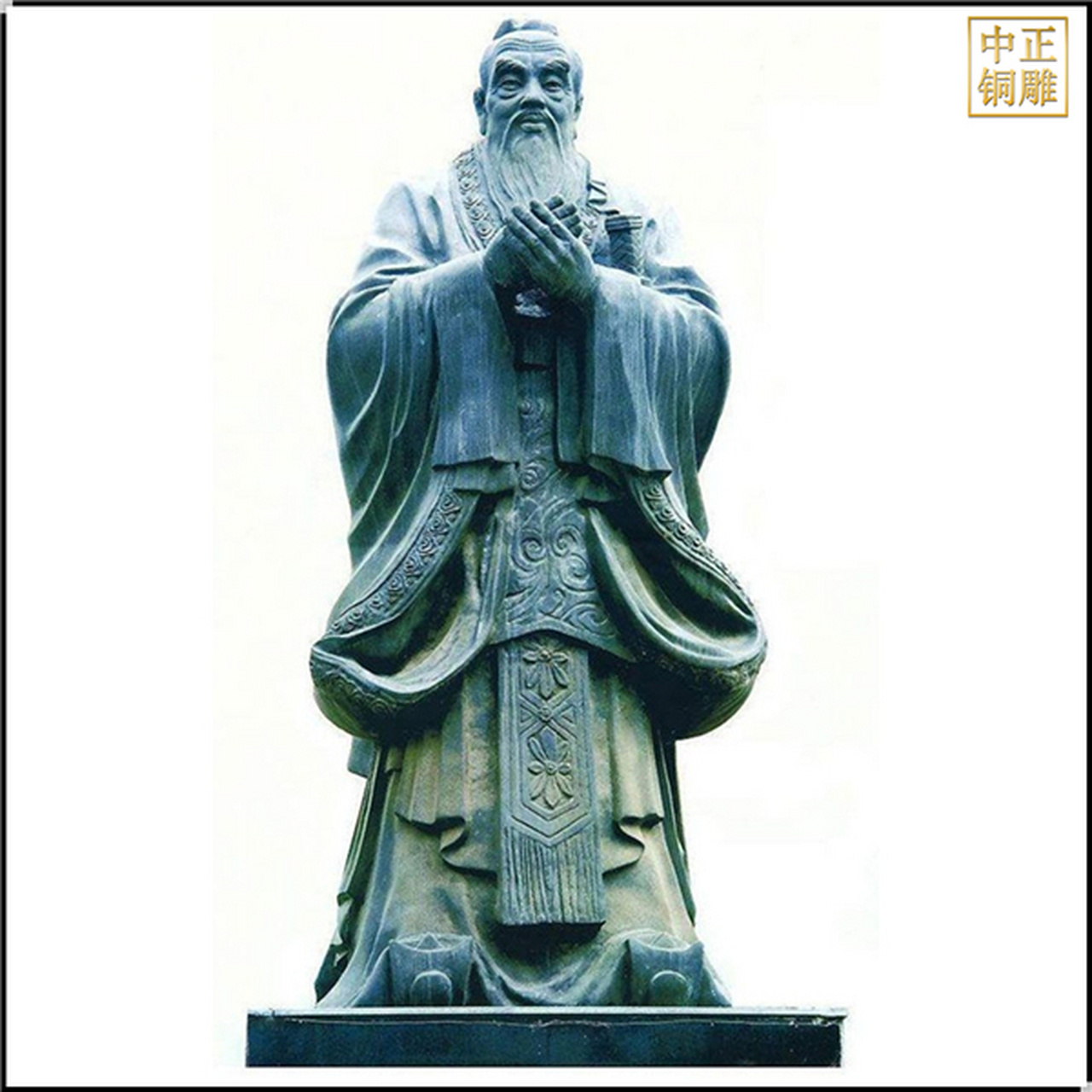 68米高孔子全身像 承接广场校园孔子像 铸铜孔子雕塑 孔子铜雕塑也是