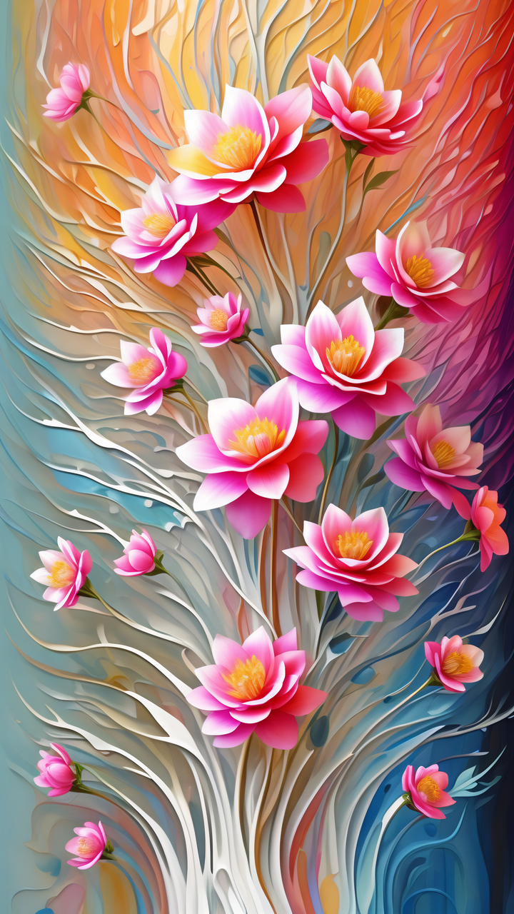 洁白色潘通流行色渐变色系,颜料飞溅,色彩淋漓,唯美,梦幻,抽象,清新