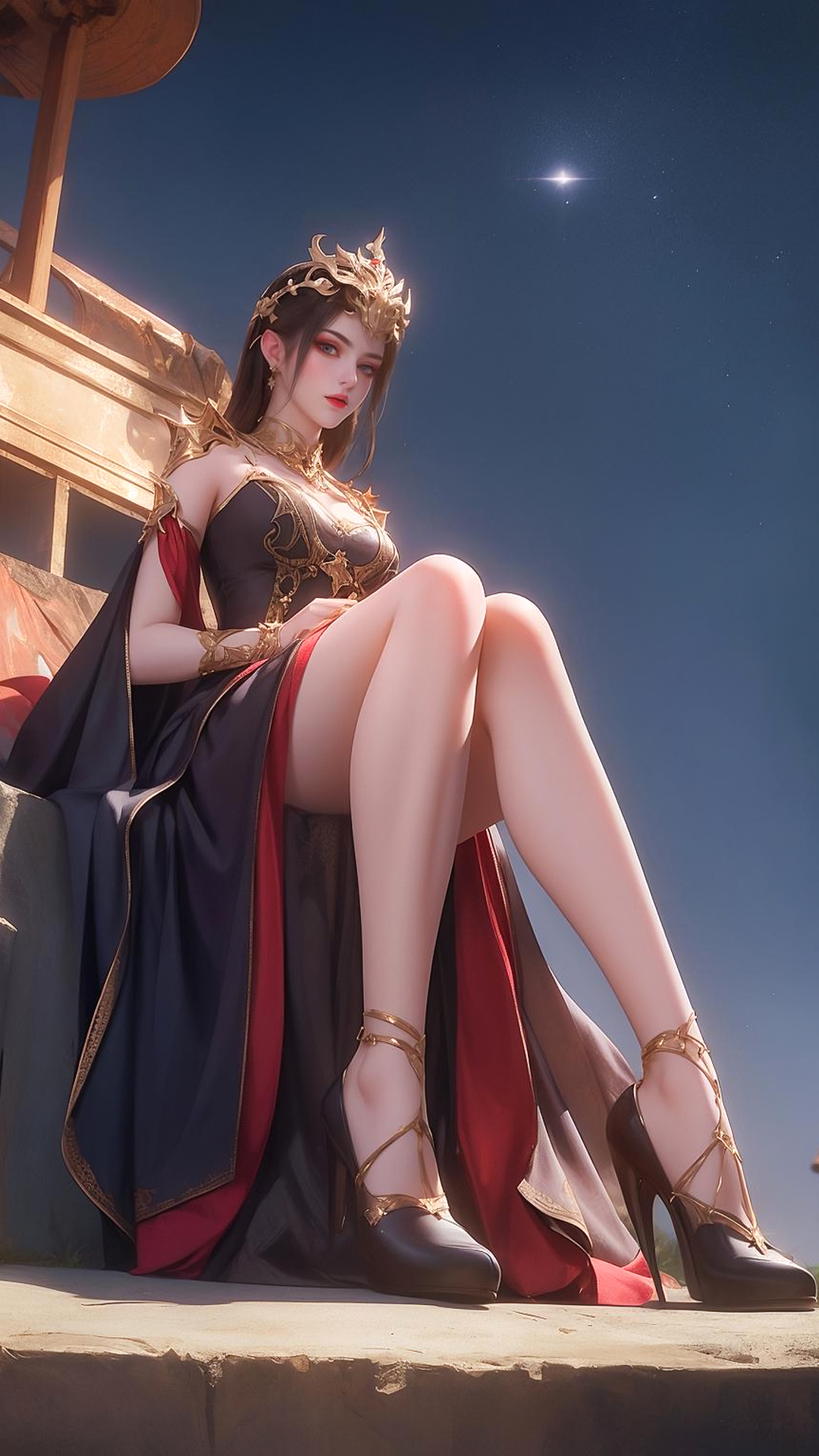 国漫女神ai绘画壁纸:《斗破苍穹》美杜莎手机壁纸