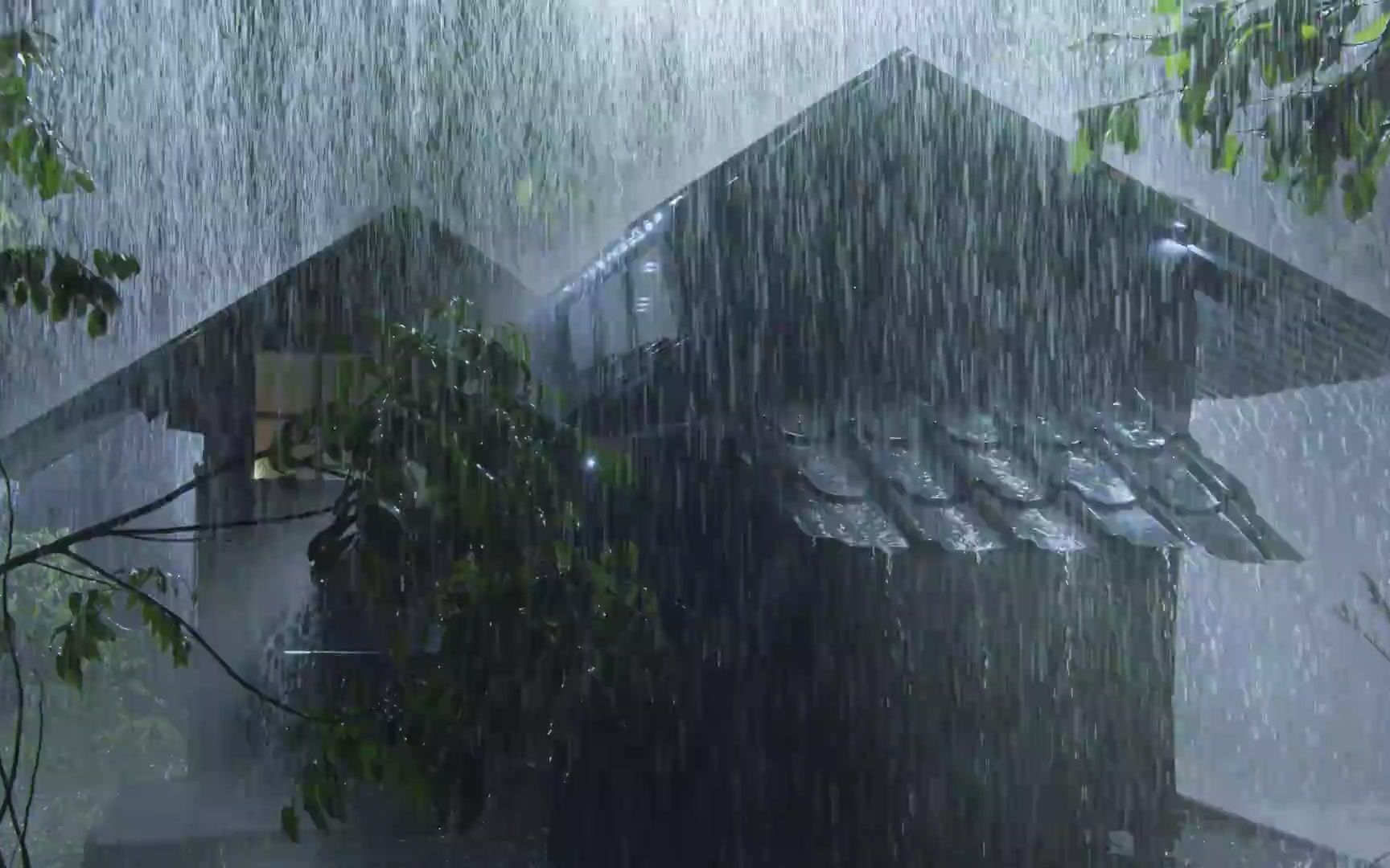 夜晚大雨滂沱的图片图片