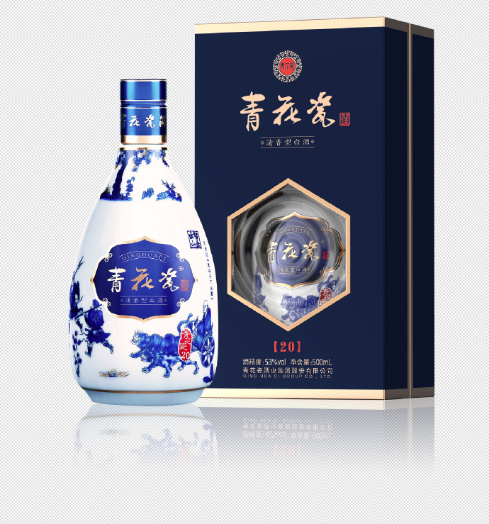 嫘祖故里酒52度青花瓷图片