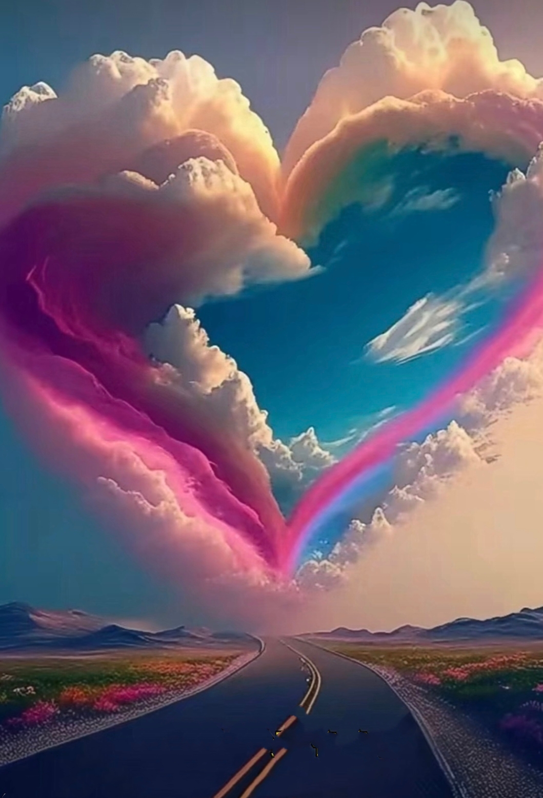 a:爱心云 b,公路