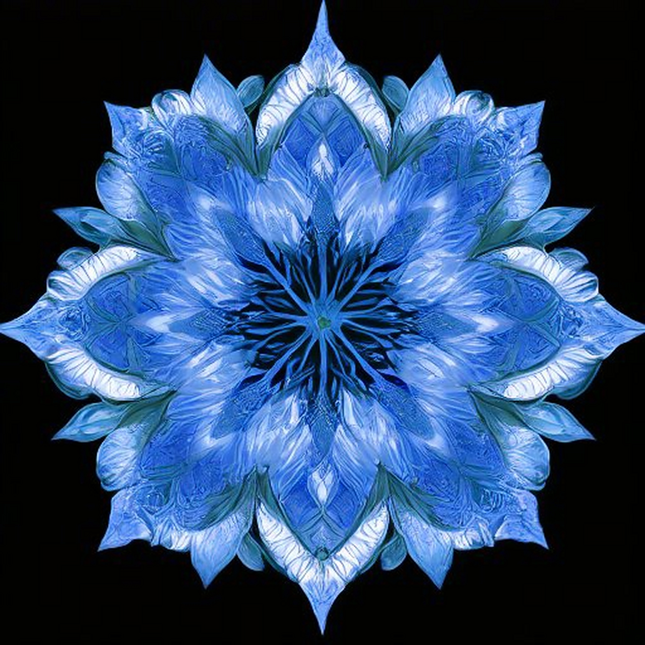 蓝色美姬曼陀罗花