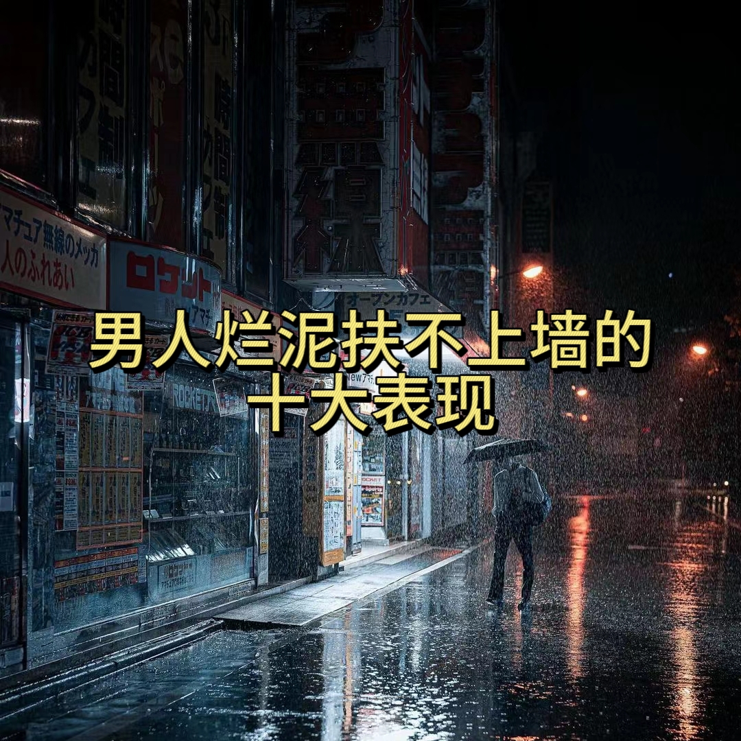 男人烂泥扶不上墙的 十大表现  1. 无论什么工作都做不长久!  2.