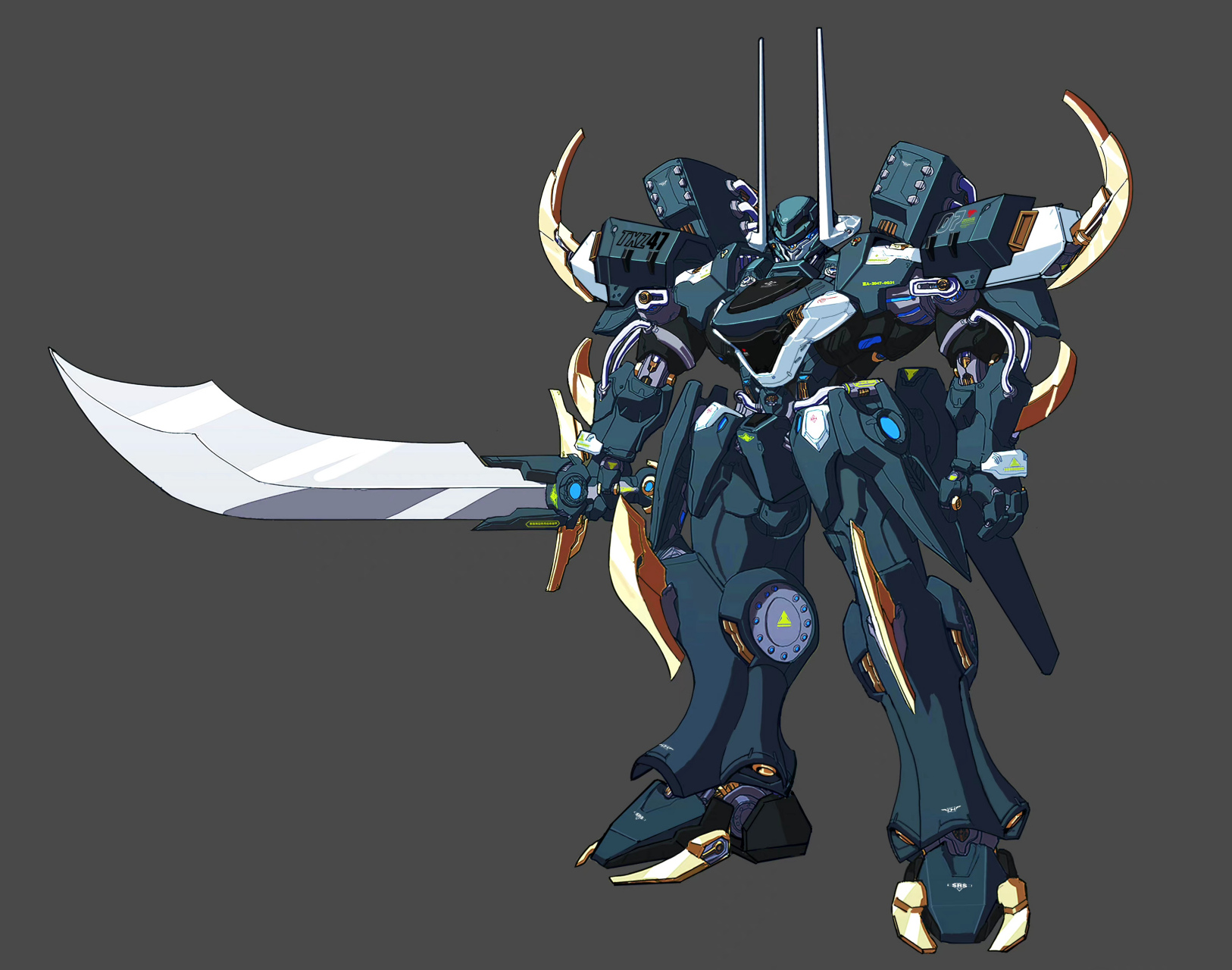 画师txz47创作的一组动漫机甲作品,结合了我国传统元素绘制出造型独特