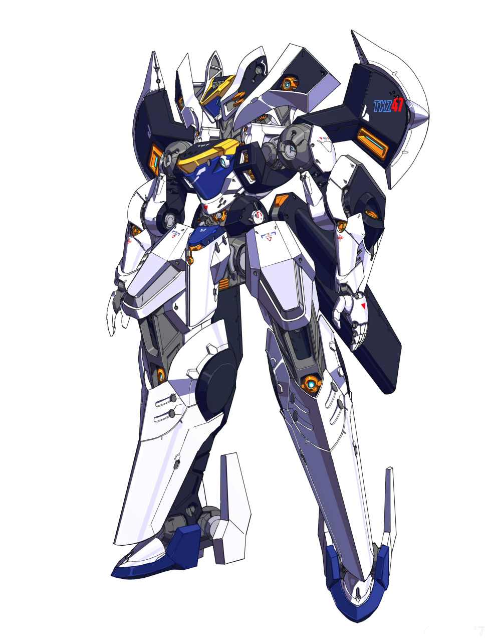 画师txz47创作的一组动漫机甲作品,结合了我国传统元素绘制出造型独特