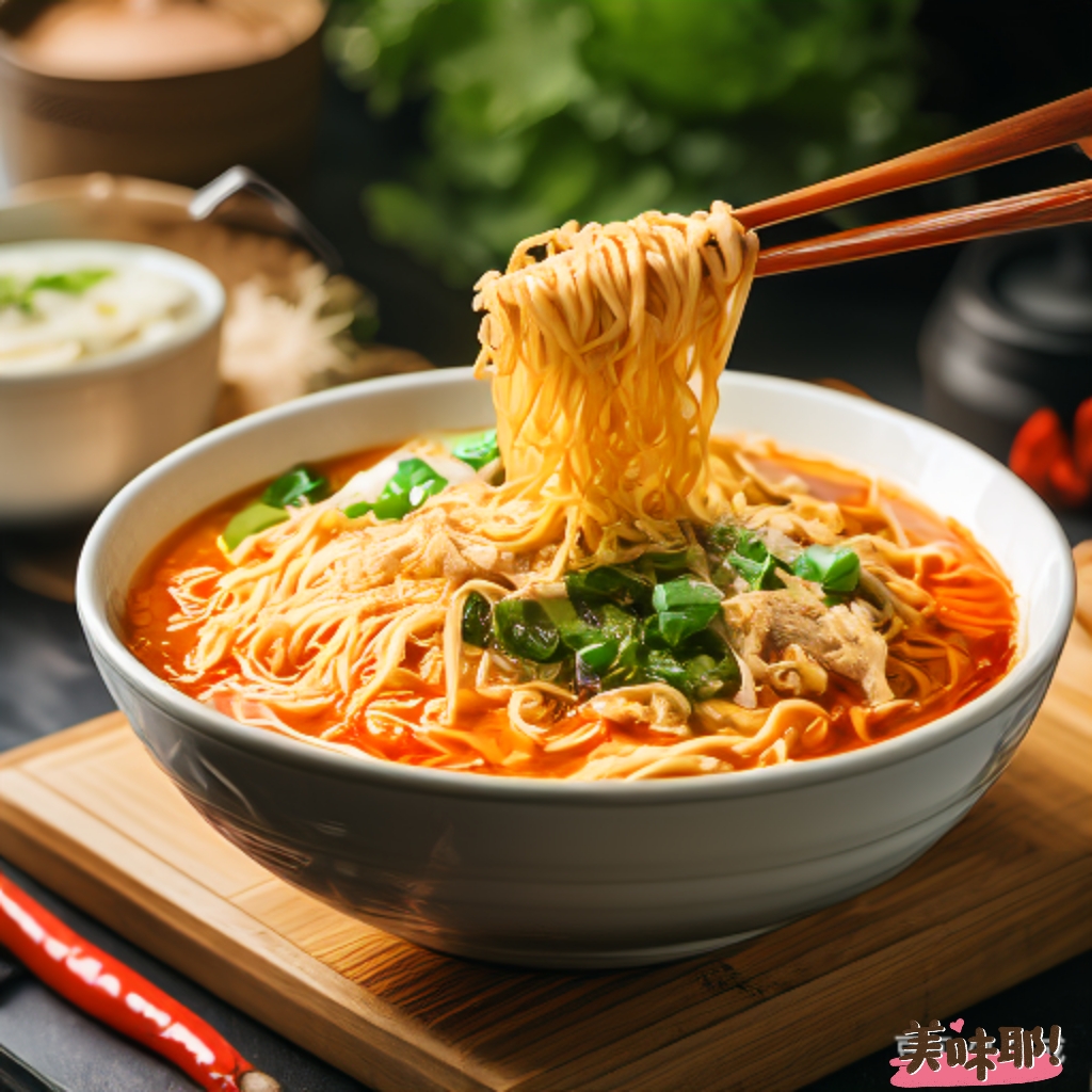 鲜美的鸡丝汤面