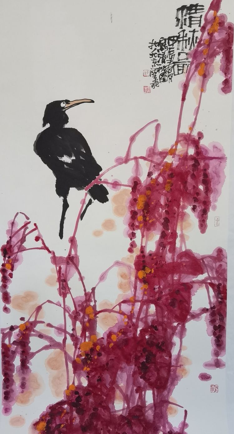 46 ,荷花系列 一 136 x68 cm47, 荷花系列 二  136 x68 cm史可望1967