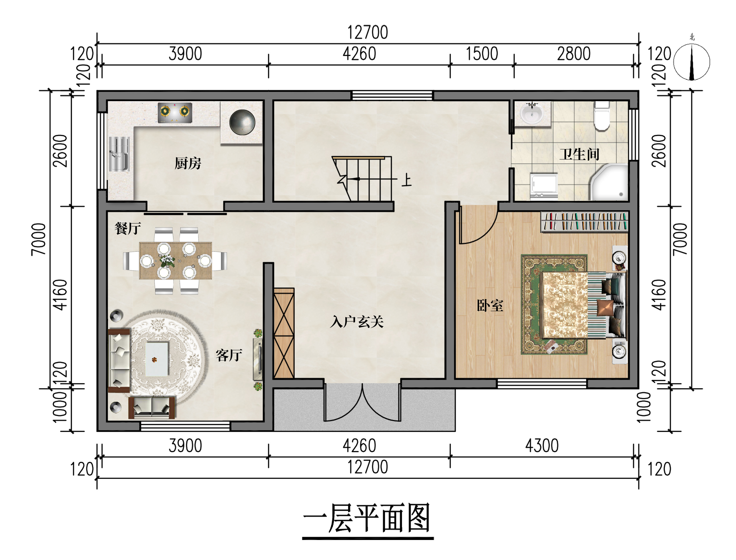 6x12米农村建房平面图图片