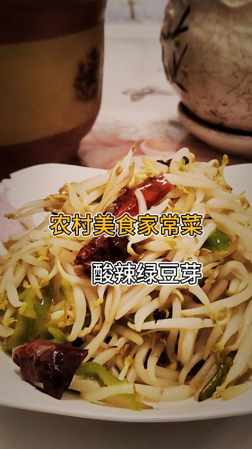 酸辣绿豆芽你就像我这样做!酸辣又解腻