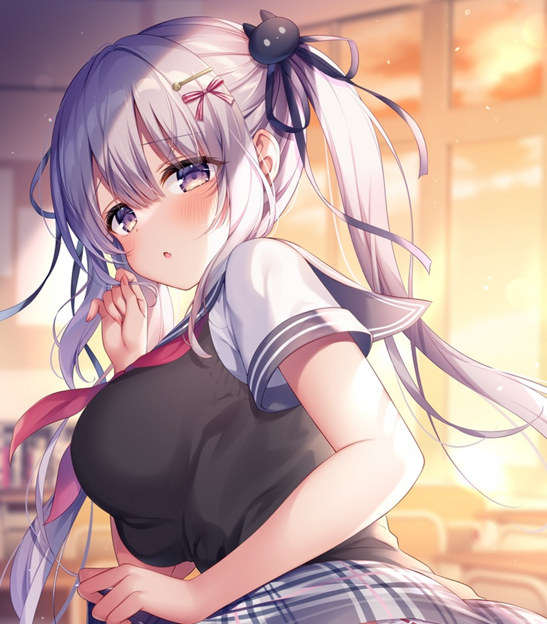 二次元# 放学后的女高中生 twi:三つ葉ちょこ