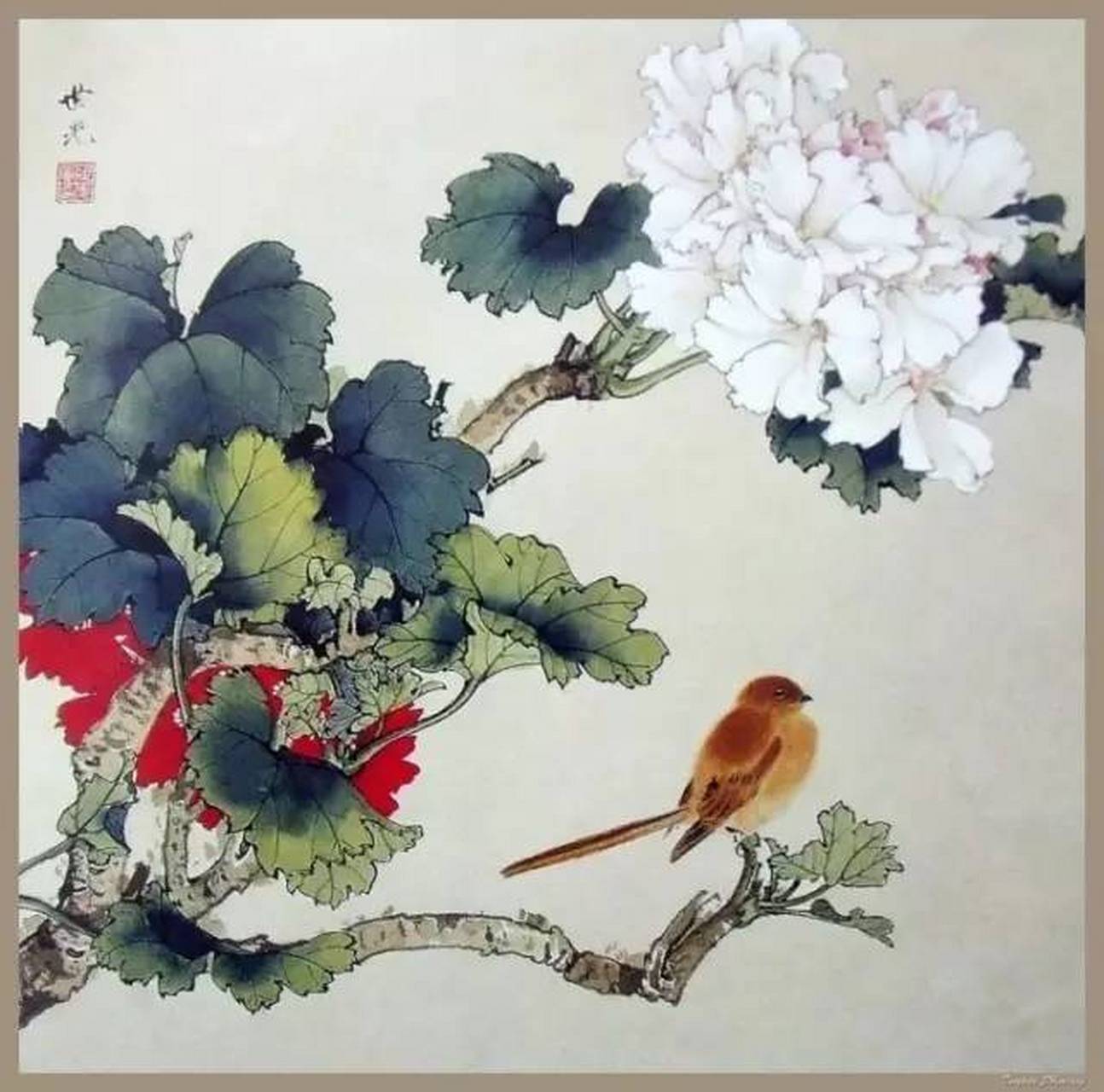 中国画基本分为三大科:人物画,山水画,花鸟画.