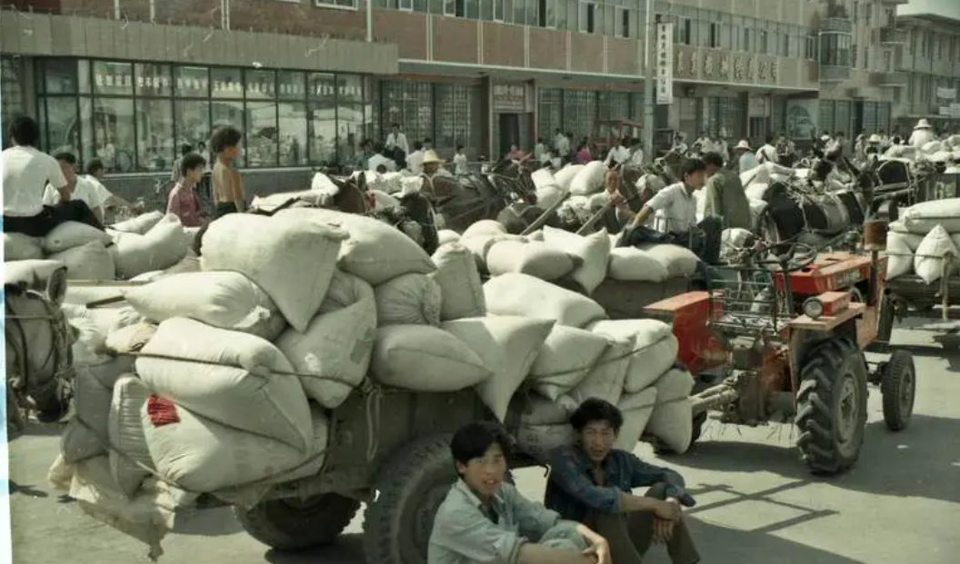 耕地,收麦,去集镇上交公粮等等,那个时候还都是用驾车拉庄稼,大姑就