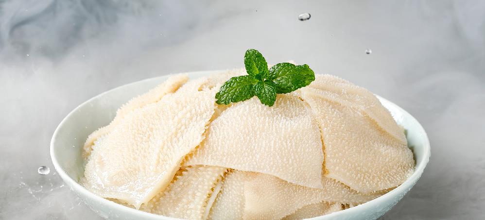 牛得道白玉脆毛肚亮相北京国际火锅食材展