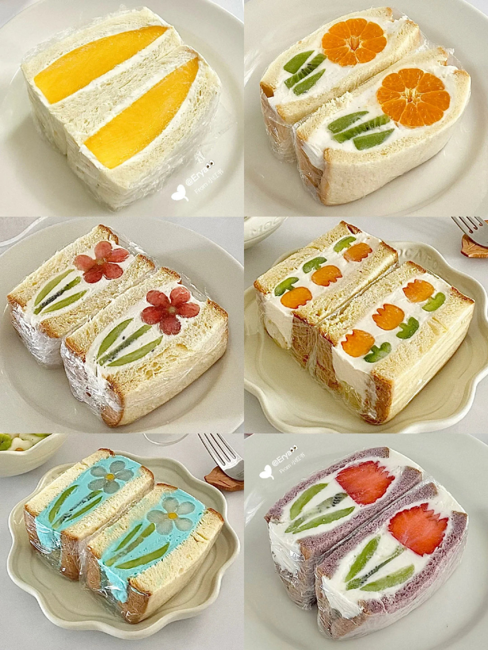 酸奶水果三明治,喜欢的给孩子做起来吧 676767