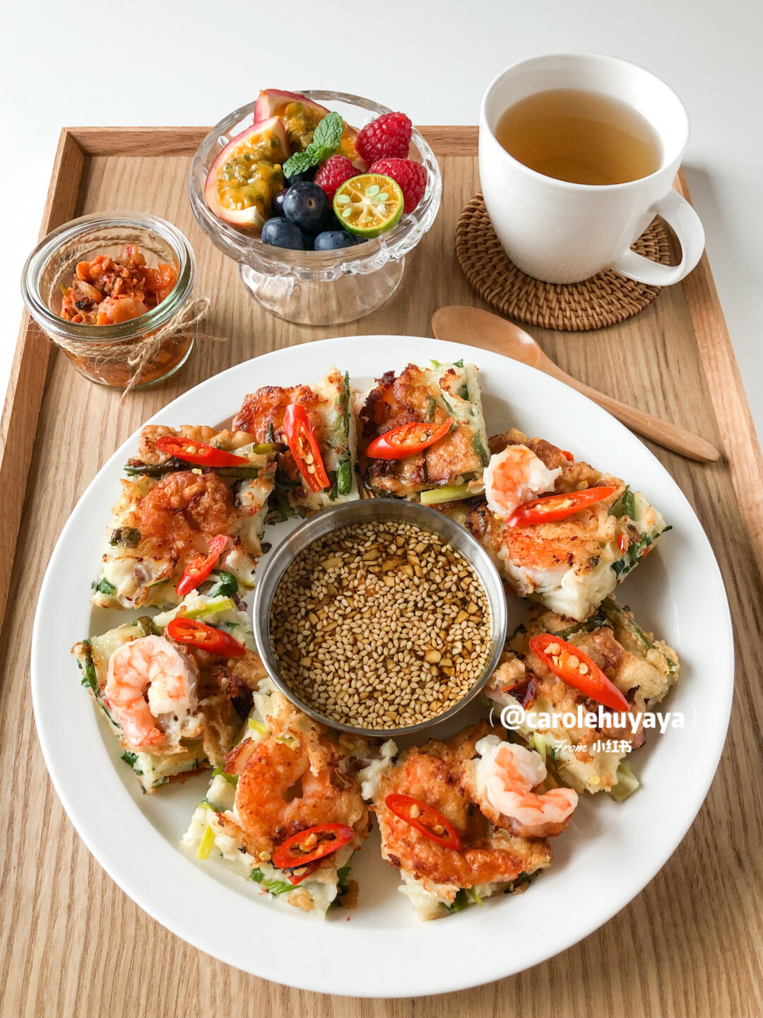 给ta的早餐121韩式海鲜煎饼 附蘸酱做法