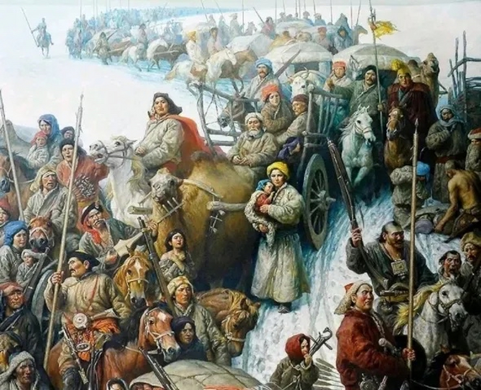 土尔扈特东归之前住在伏尔加河两岸,渥巴锡当晚走的时候,没来的及