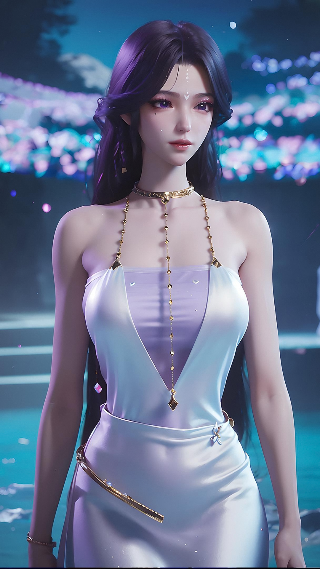 《神印王座》月夜ai全屏手机壁纸:一名游离商人