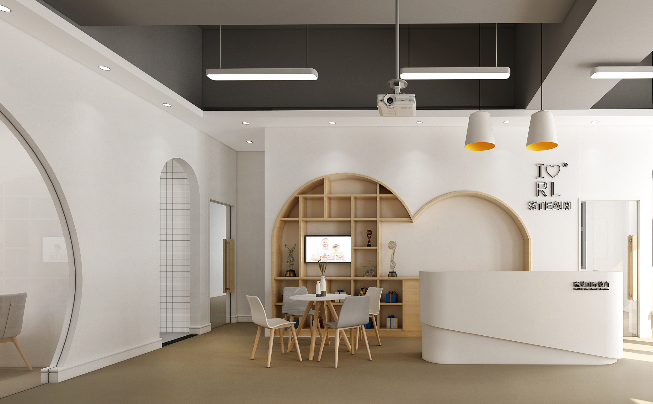 托育中心设计装修-教育培训中心装修-培训学校装修托管班作为孩子们