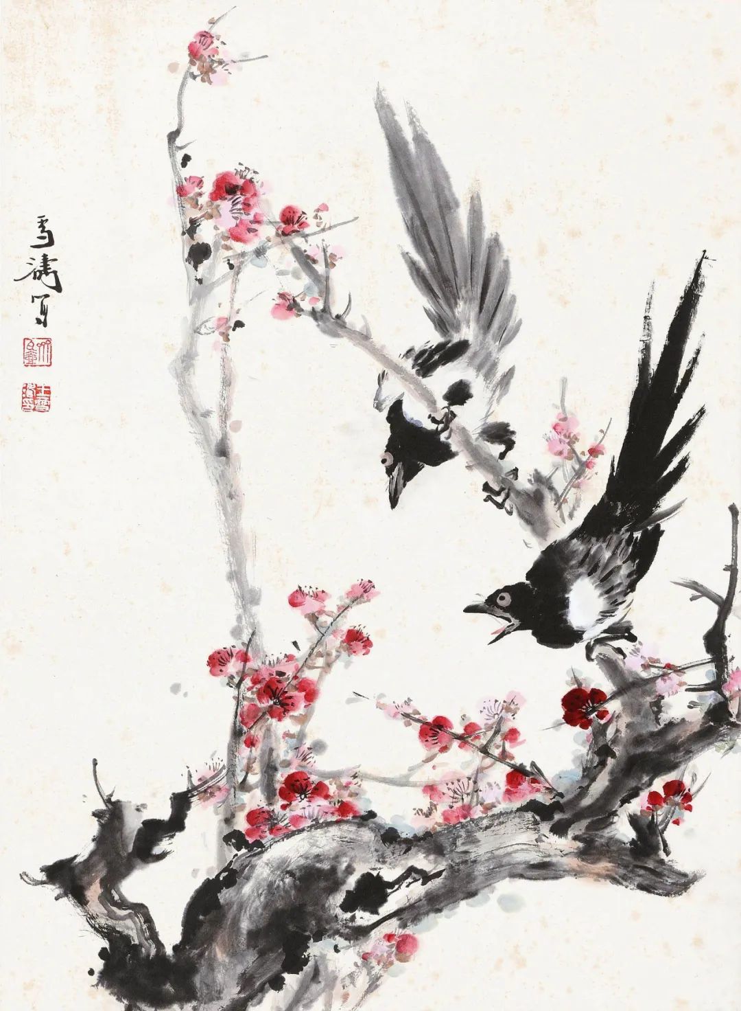 王雪涛梅花喜鹊国画集