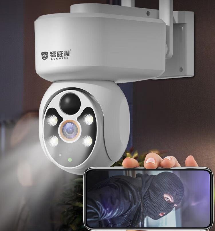 无线监控器镭威视,360度全景无死角,夜视清晰,wifi 4g双模远程