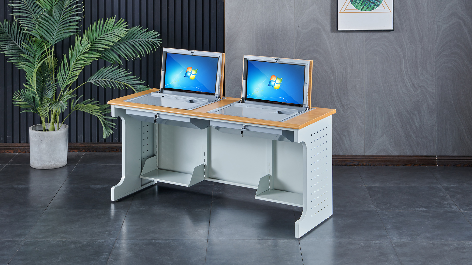 翻转电脑桌,集隐藏式,可翻转,台式于一体