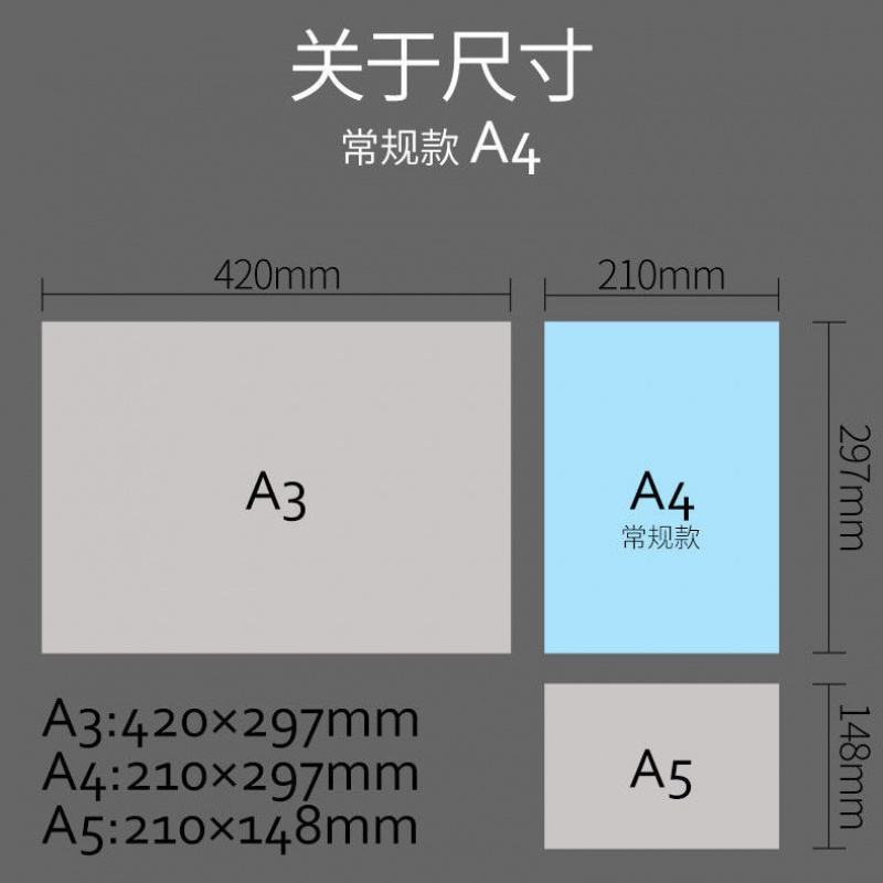 a3a4纸对比图片