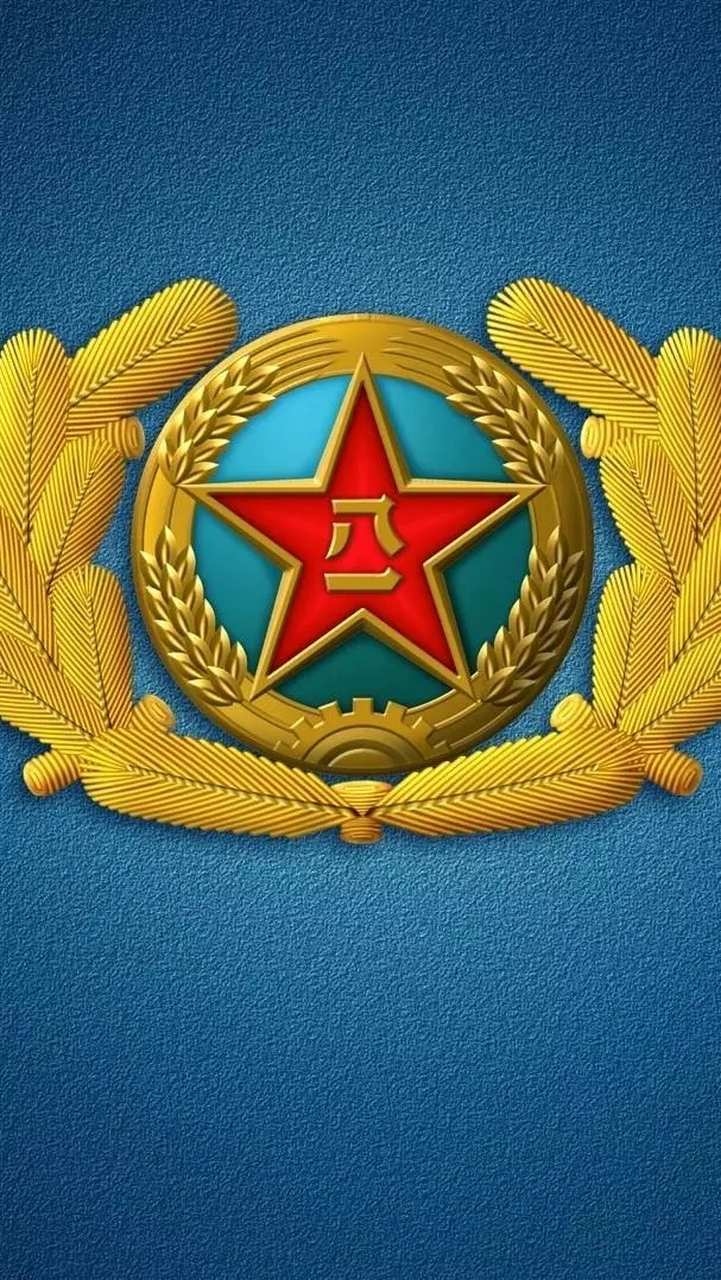 每日壁纸分享-八一军徽手机壁纸,生在国旗下,长在春风里.