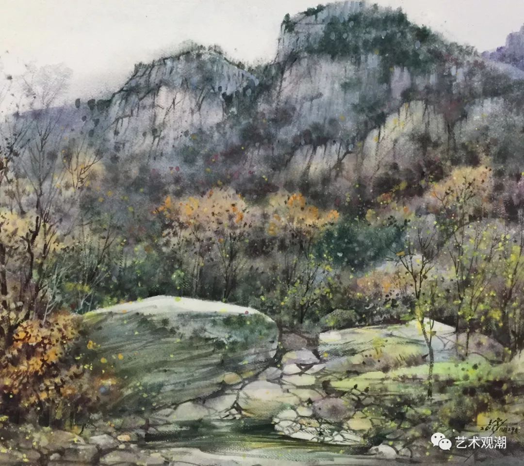 《西山冬景》(来源:艺术观潮)画家简介袁玉堂,1950年10月生于山东青岛