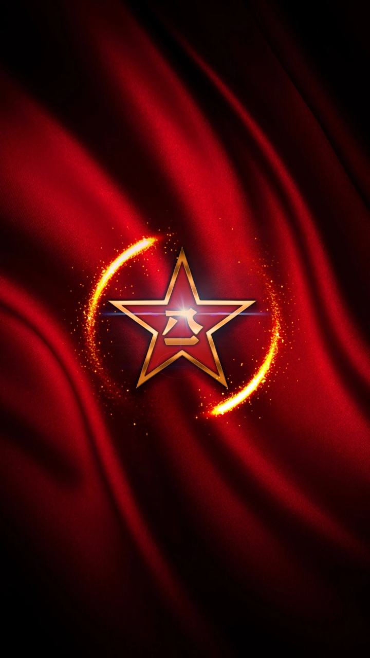 每日壁纸分享-八一军徽手机壁纸,生在国旗下,长在春风里.