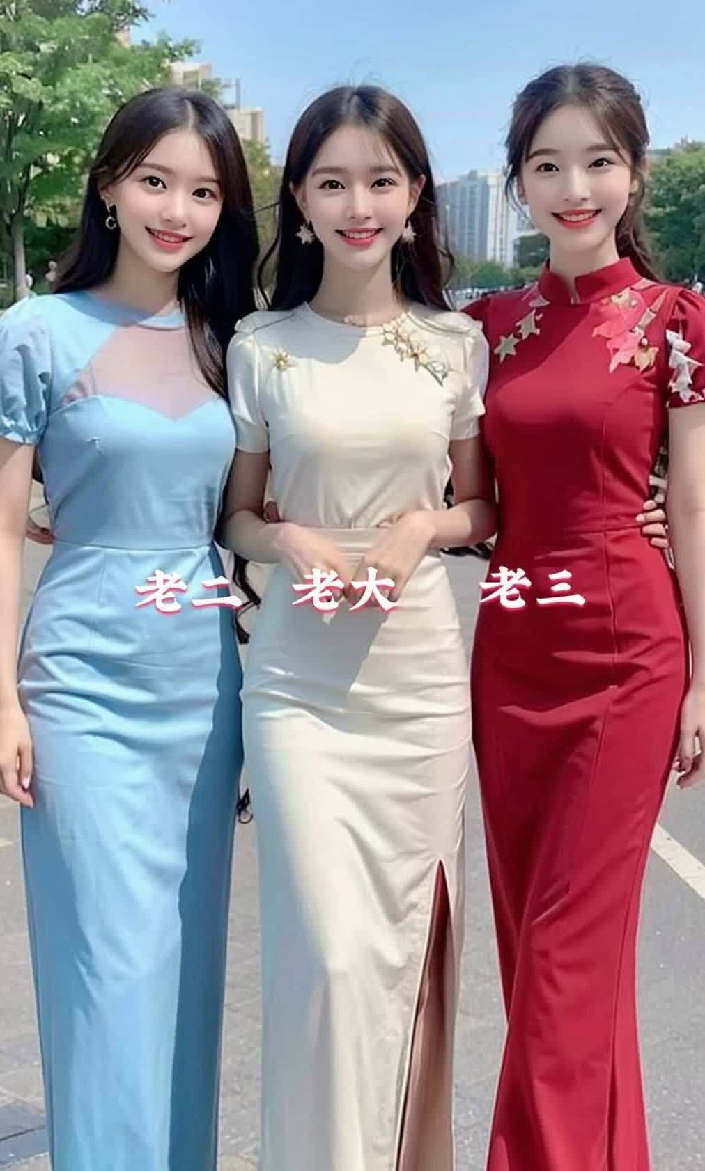 旗袍合影姐妹图片