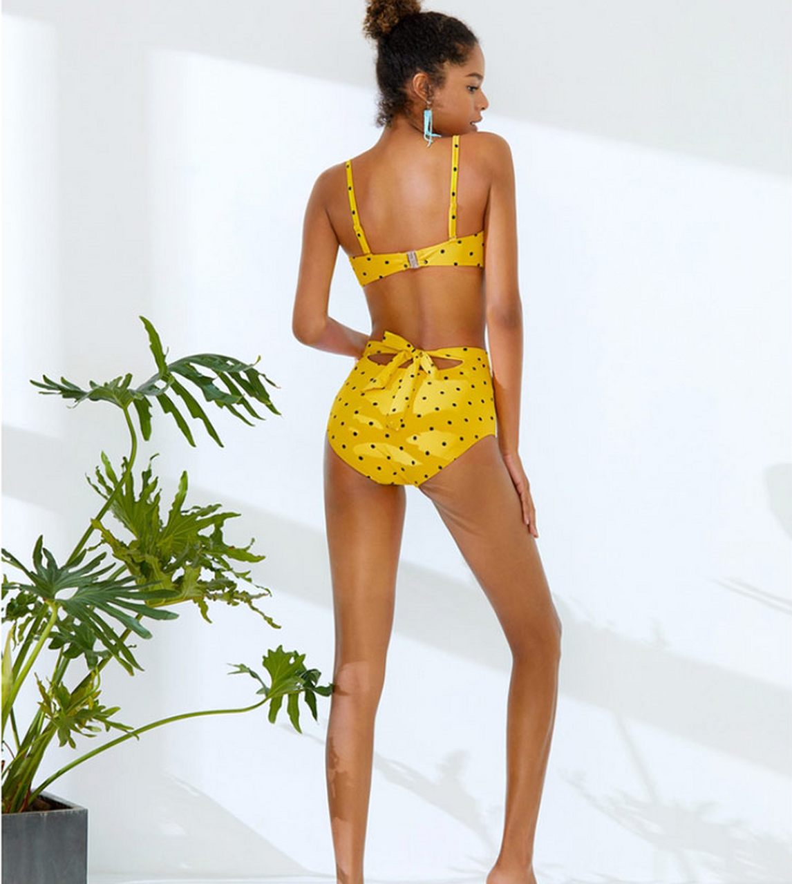 【性感】幸运波点1/2比基尼两件套泳衣套装
