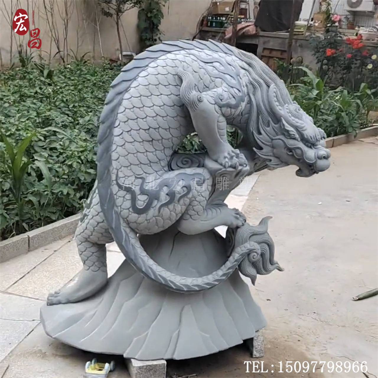 石雕吸水兽雕塑 青石上古神兽蚣蝮雕刻 青石龙生九子吐水喷水动物