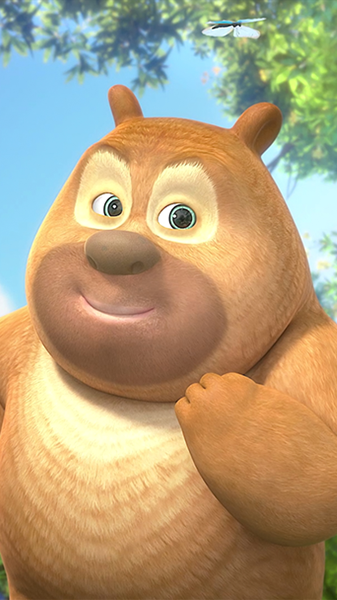 熊出没无水印手机壁纸:熊大是星星,熊二是月亮