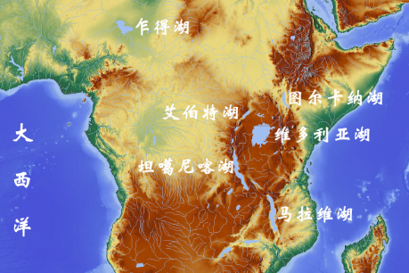 非洲湖泊众多,类型多样.东非.@胶合板说历史的动态