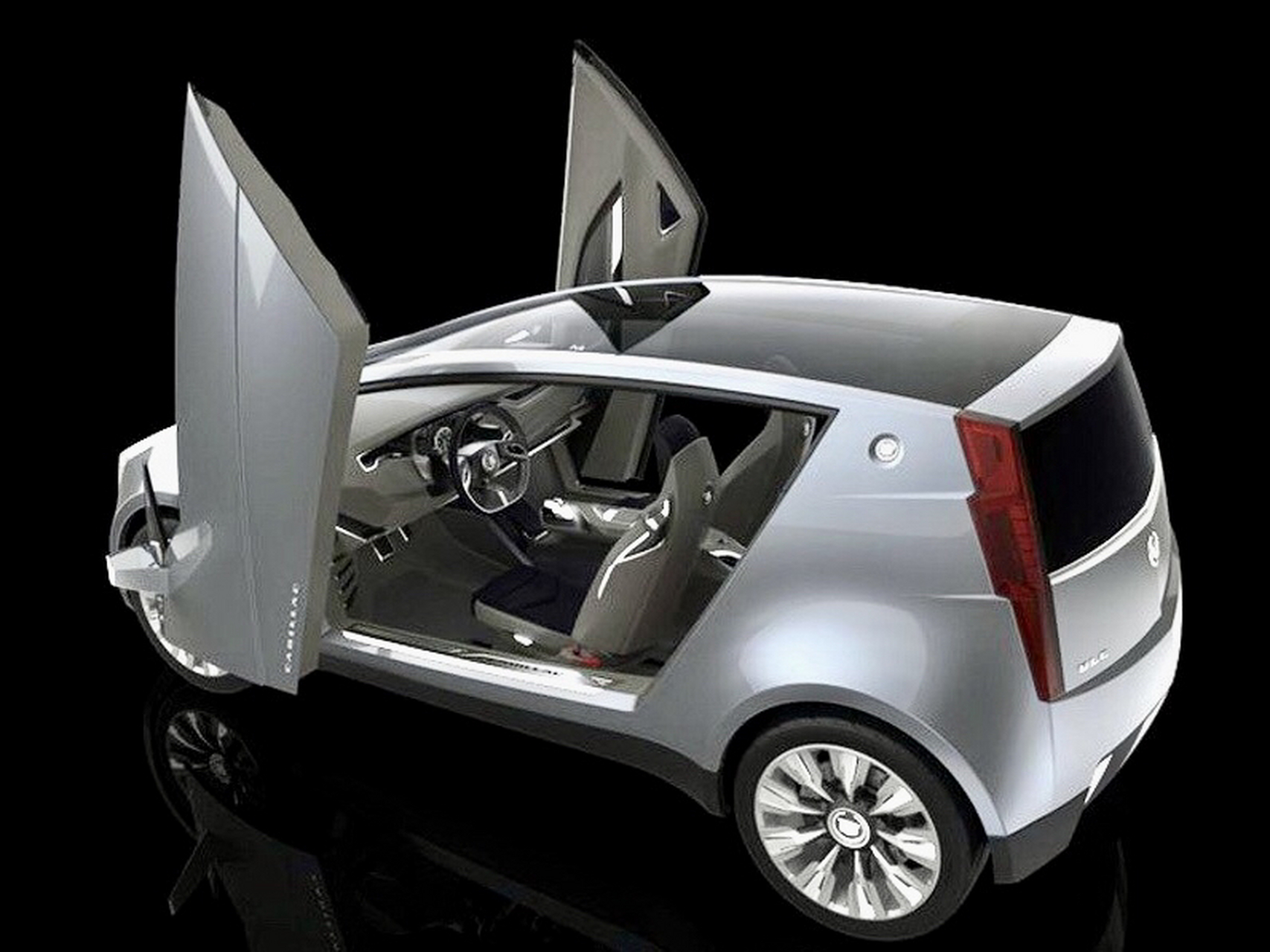 凯迪拉克出的小型面包车,采用别具一格的剪刀门设计,车门打开的一霎那