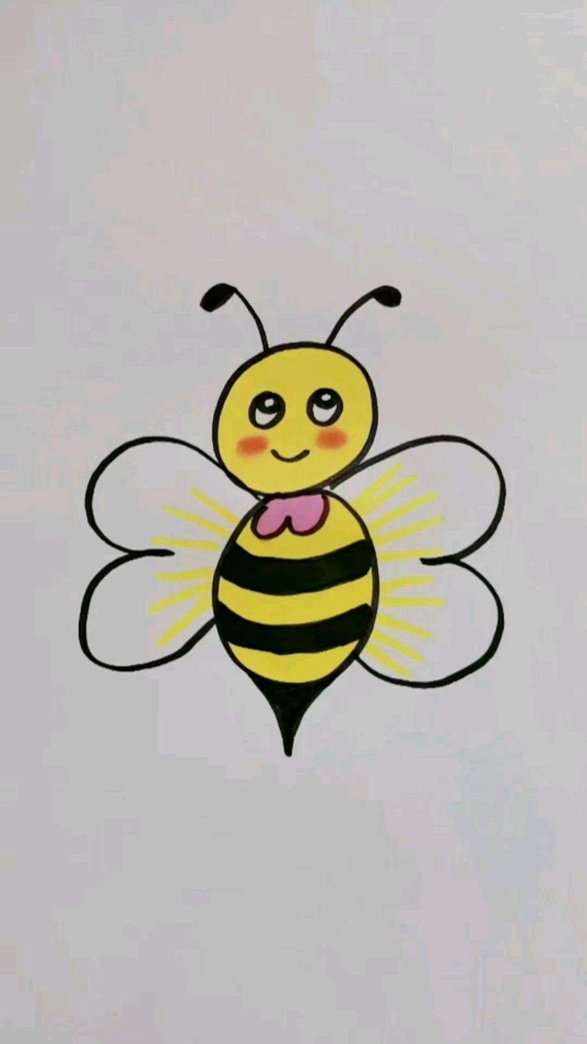 三岁小孩都会画的小蜜蜂