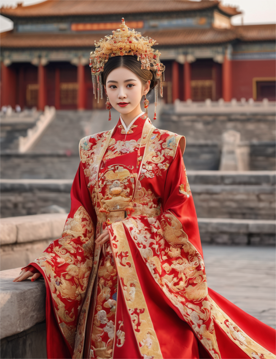 古韵丨华丽的汉服,凤冠霞帔,美女宛若天仙,人间值得