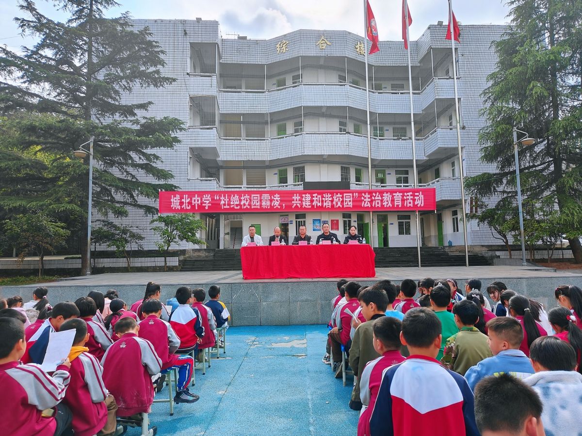 杜绝校园霸凌 共建和谐校园——蓬安县城北中学法治教育专题讲座