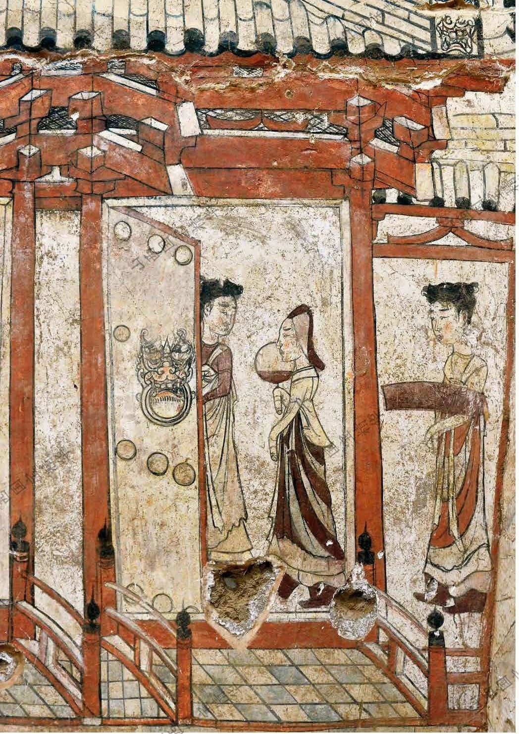 壁上奇观北朝九原岗壁画墓