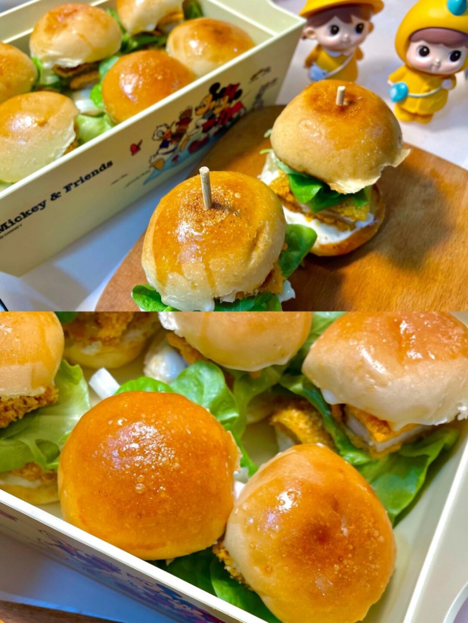 谁能拒绝一口一个的爆浆迷你汉堡 这个爆浆迷迷迷迷迷猪排汉堡我已经