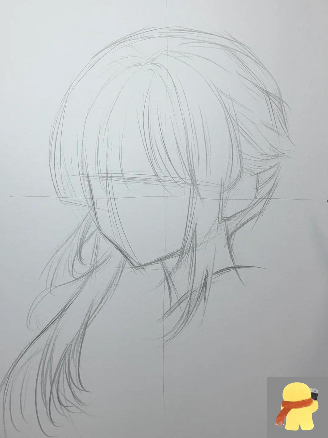 神里绫华素描绘画过程图完成版