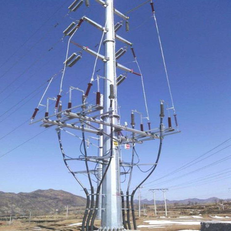 兴鼎钢杆电力塔厂家110kv钢管杆 电力杆 终端杆 耐张杆