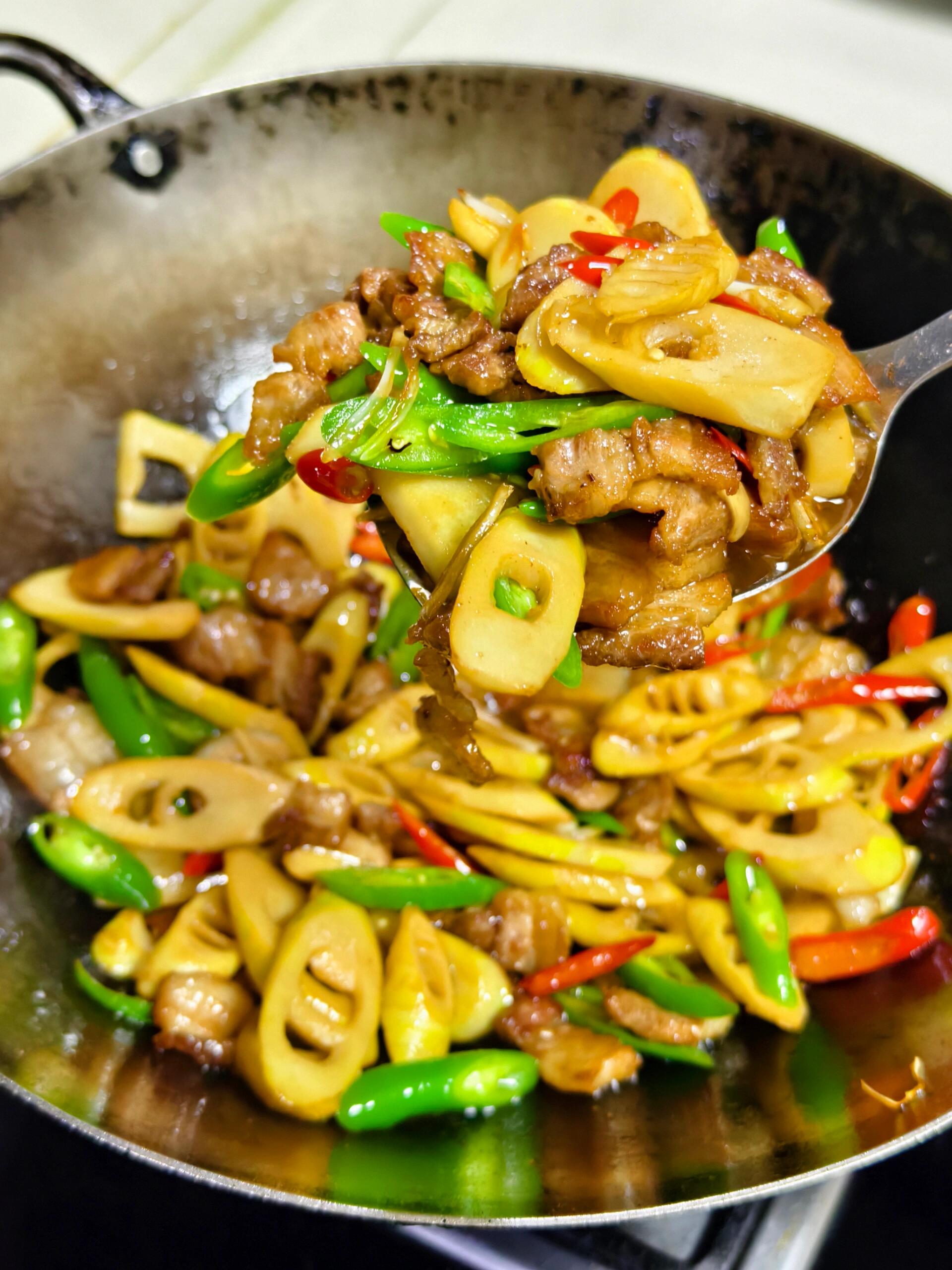 春笋炒五花肉,抓紧享用春天的美味|||脆嫩的春笋真的好好吃呀,用