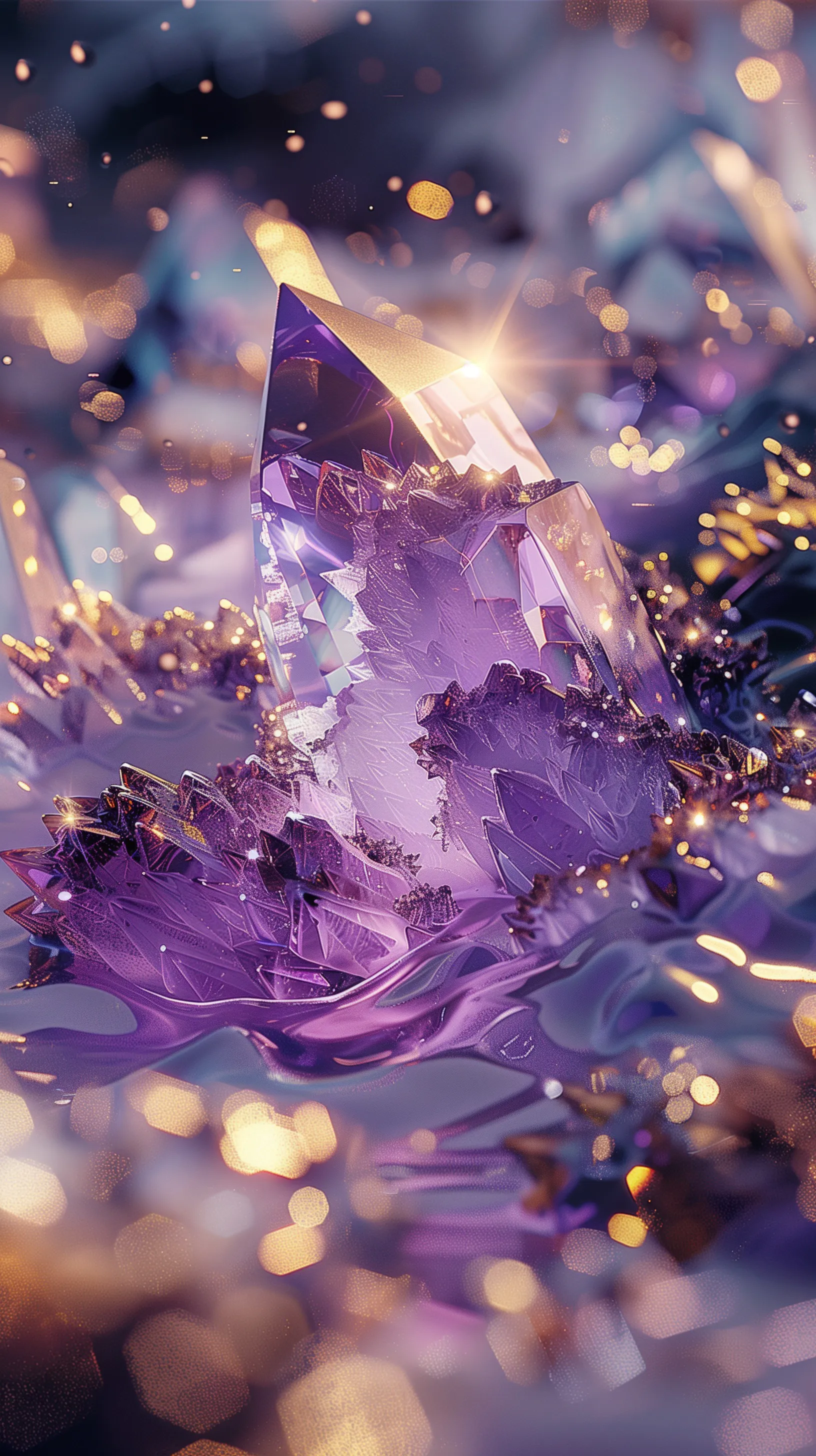 壁纸分享,神秘的紫水晶,好像蕴含着无尽的秘密